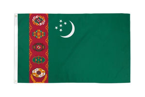 Turkmenistan Flag 3x5ft